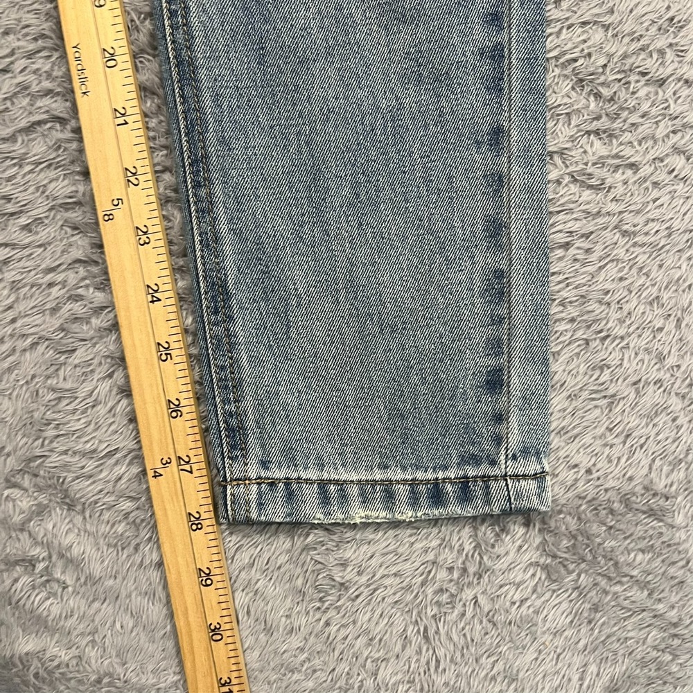 AFRM Jeans‎ Destroyed Distressed 5-Pocket Blue Denim Button Fly Women's 25 30x28 - Picture 7 of 15